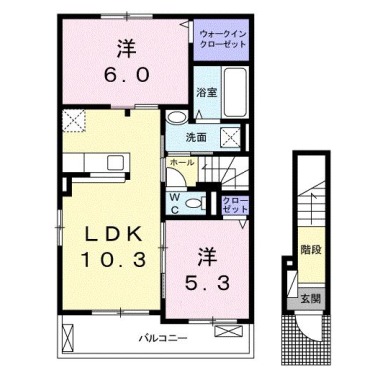 ミル・フルール 201の間取り図