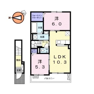 ミル・フルール 202の間取り図