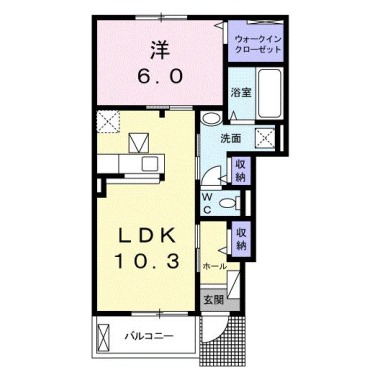 ディスティーノ 102の間取り図