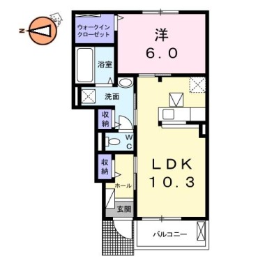 ディスティーノ 103の間取り図