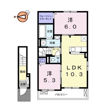 ディスティーノ 206の間取り図