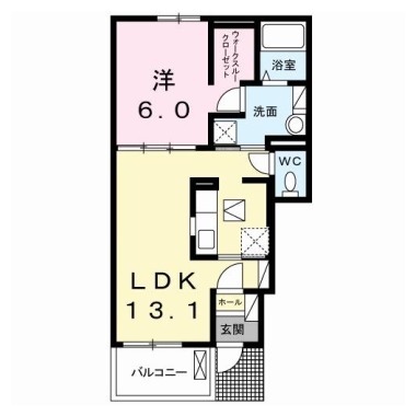 ミッドタウン F 102の間取り図