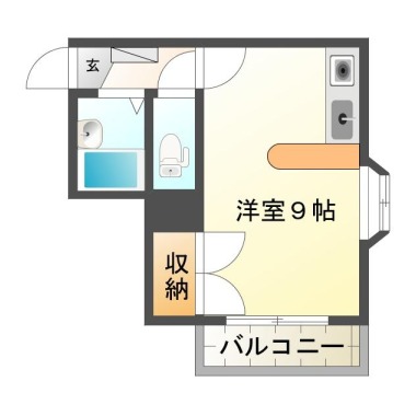 庄町 アパート 1R 103の間取り図