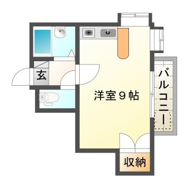 庄町 アパート 1R 205の間取り図