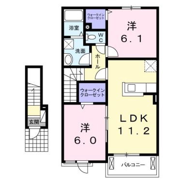 サンシーブルB 203の間取り図