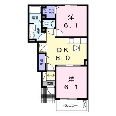 サンシーブルC 103の間取り図
