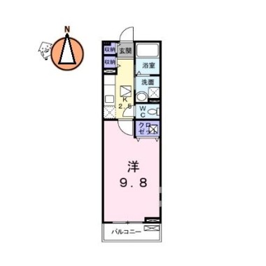 グランレジデンス 国府 BーII 101の間取り図