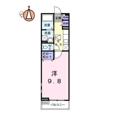 グランレジデンス 国府 BーII 105の間取り図