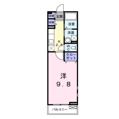 グランレジデンス 国府 BーII 201の間取り図