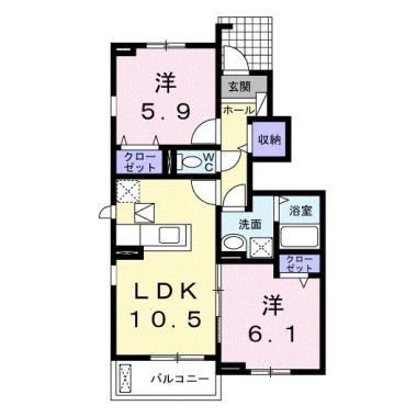 ヴァン・ヴェール IV 103の間取り図