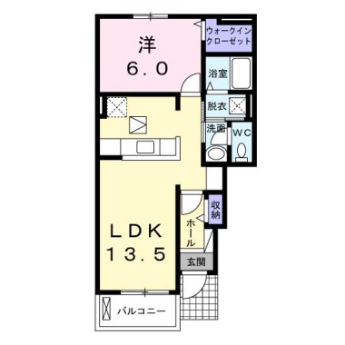 ファミール ful ful B 102の間取り図