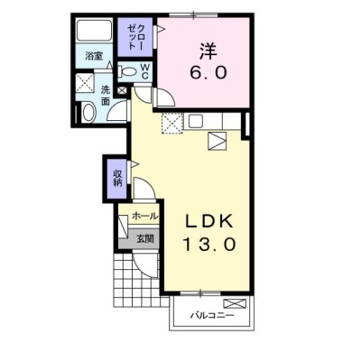 センパフローレンスI 102の間取り図