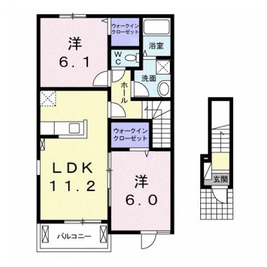 リトルコッティ 201の間取り図