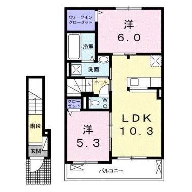 ジェルメ アローA 202の間取り図