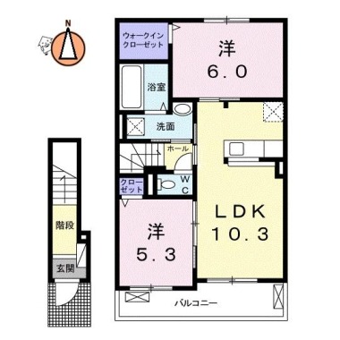 ジェルメ アローB 203の間取り図