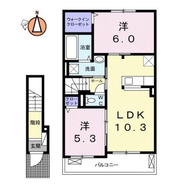 ジェルメ アローB 203の間取り図