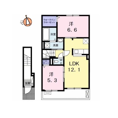 クラール 安宅F 203の間取り図