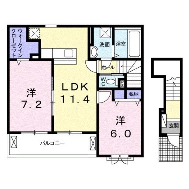 エキタシオン 202の間取り図