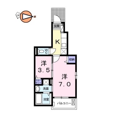 アグレアーブルB 101の間取り図