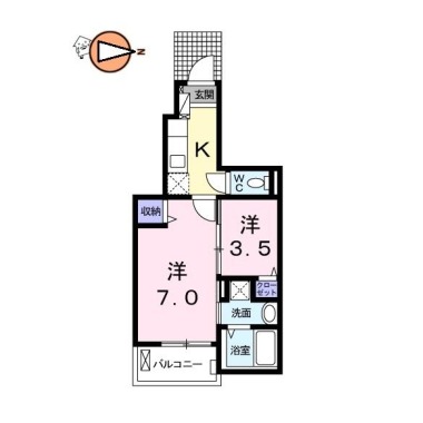 アグレアーブルB 103の間取り図