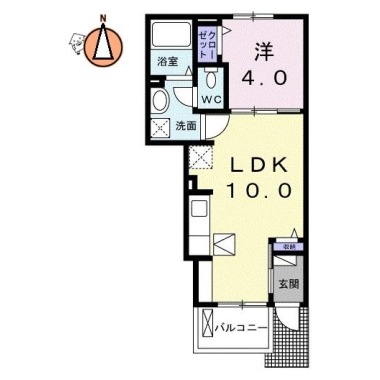 アイ・スマイル南庄町II 102の間取り図