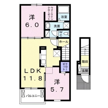 フォー シュラインB 202の間取り図