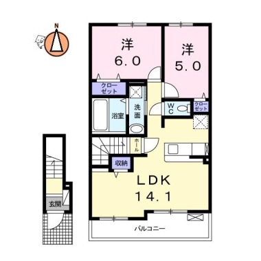 サザンコート A 202の間取り図