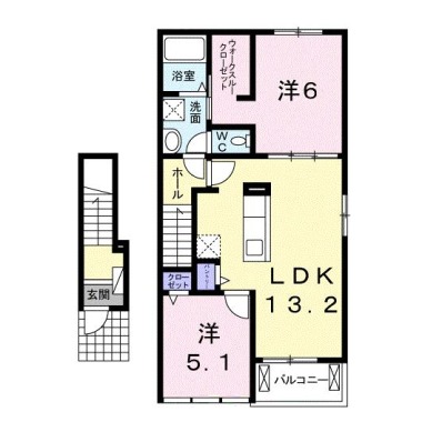 ラ コリーナ ポッツォ 205の間取り図