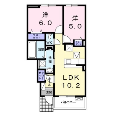 グランレジデンス 国府 AーIII 102の間取り図