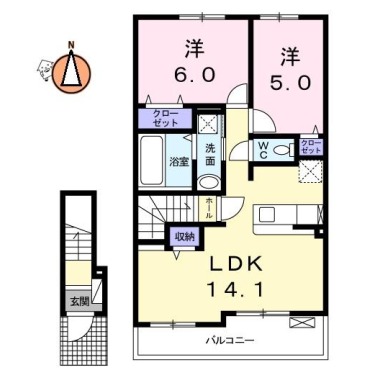 グランレジデンス 国府 AーIII 205の間取り図