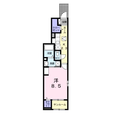 レ・セーナ沖洲B 101の間取り図