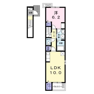 レ・セーナ沖洲B 201の間取り図