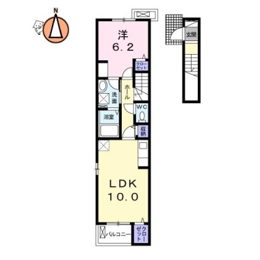 レ・セーナ沖洲B 203の間取り図