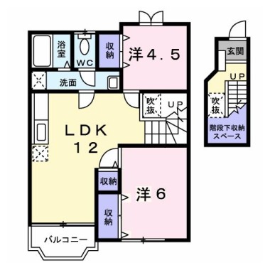 パステルハイツ1 202の間取り図