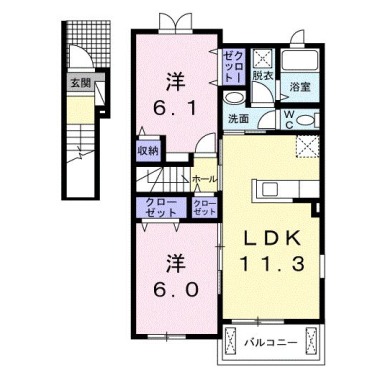 センターポイント II 201の間取り図