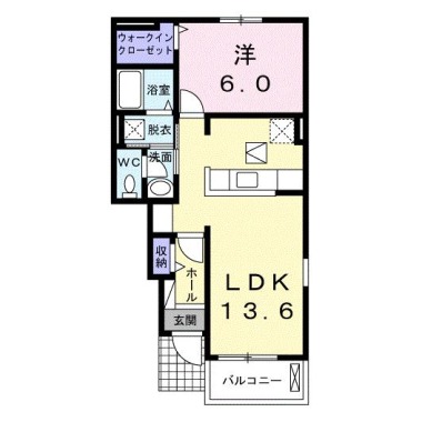 ル・ヴァンA 105の間取り図