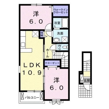 ル・ヴァンA 201の間取り図