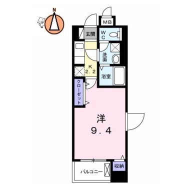 グランコート国府 101の間取り図