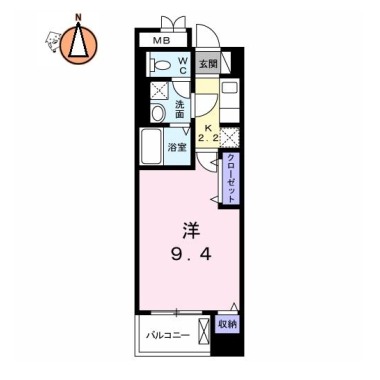 グランコート国府 402の間取り図