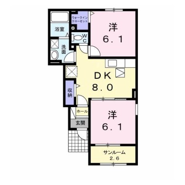グリーンテラス A 102の間取り図