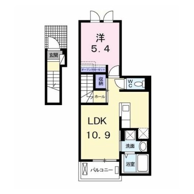 アルカンシエル北島 205の間取り図