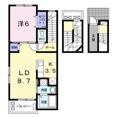 アルカンシエル北島 306の間取り図