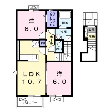 オウギI 202の間取り図