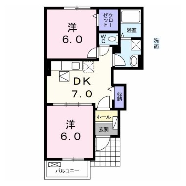 メゾン コンソラトゥールIIB 103の間取り図