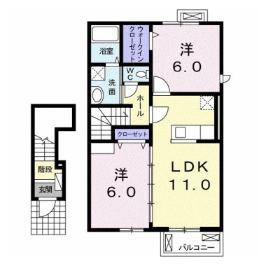 メゾン コンソラトゥールIIB 205の間取り図