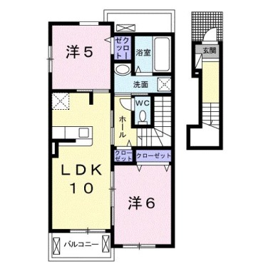 リバーサイドテラス I 205の間取り図