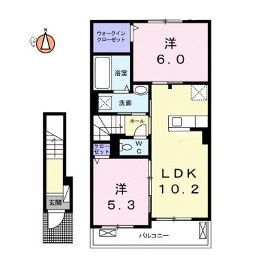 リバーサイドテラス II 203の間取り図