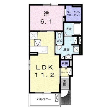 カーサ・ドマーニS 101の間取り図