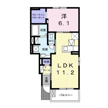 カーサ・ドマーニS 106の間取り図