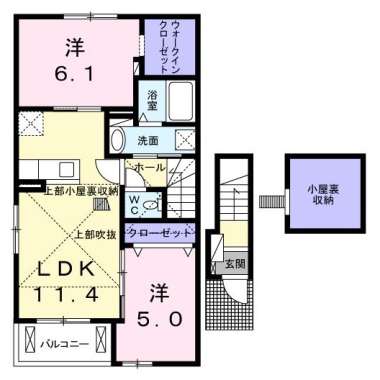 カーサ・ドマーニS 201の間取り図